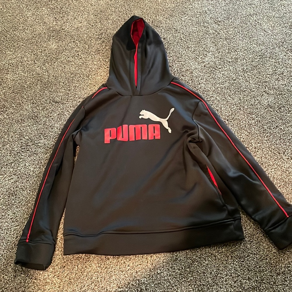 Boys Black Puma Sweatshirt (size 14/16)